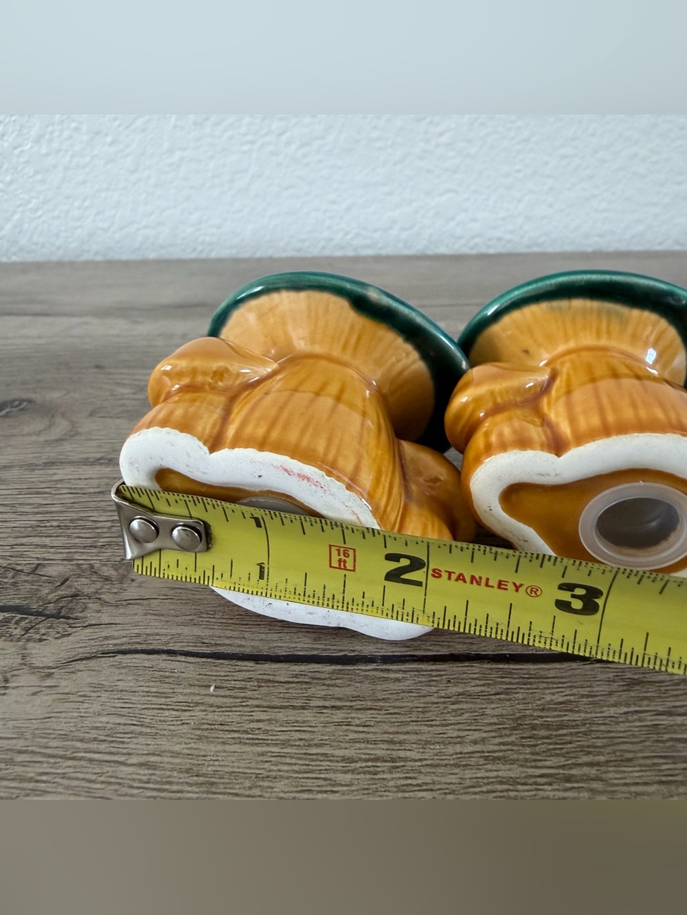 Vintage 70s Groovy Mushroom Salt & Pepper Shakers MCM Japan Mushroom Ware - Picture 8 of 10